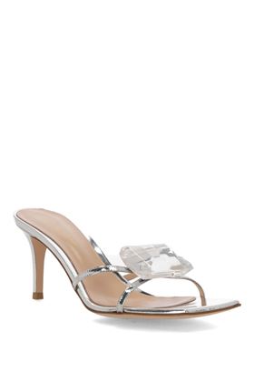 Sabot in pelle da 80 mm Gianvito Rossi | G1678070RICMETSILVERARGE